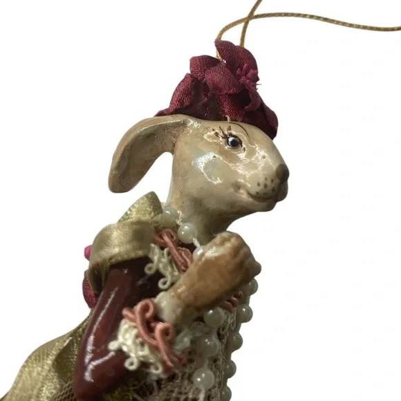 Wayne M. Kleski Katherine’s Collection Hare Rabbit Christmas Ornament - Picture 4 of 9